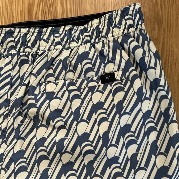 Ted Baker Mens Swim Shorts Size 5 (L) Blue Floral Print Mesh Lined Drawstring - Picture 5 of 9